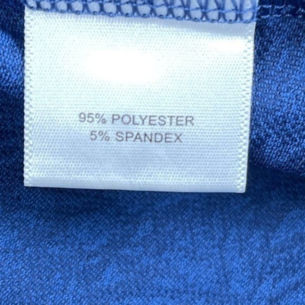 Peter Millar Golf Polo Shirt Men's L Royal Blue Tonal Floral Performance Stretch - Picture 5 of 5